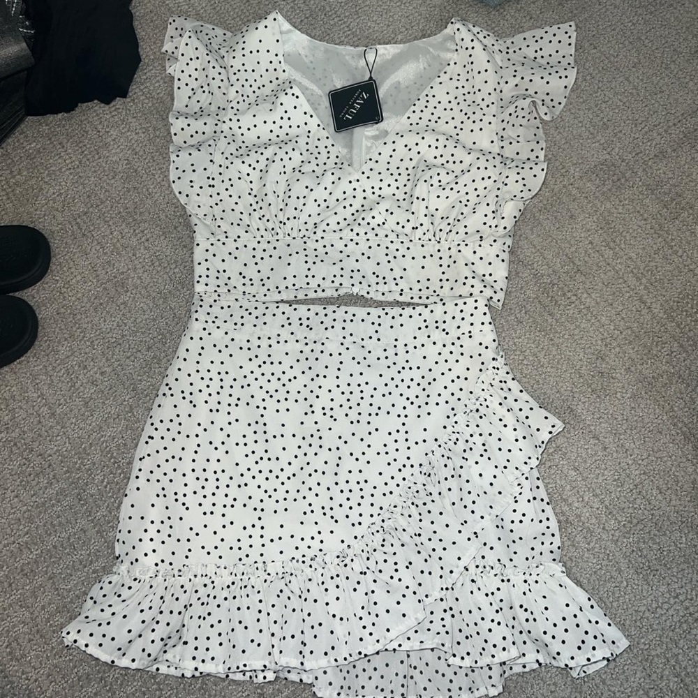 two piece polka dot set